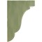 Ekena Millwork 3 1/2"W x 5"D x 7 1/2"H Bedford Wood Vintage Decor Bracket, Restoration Green BKTWD04X05X08BEGR - alternate 2